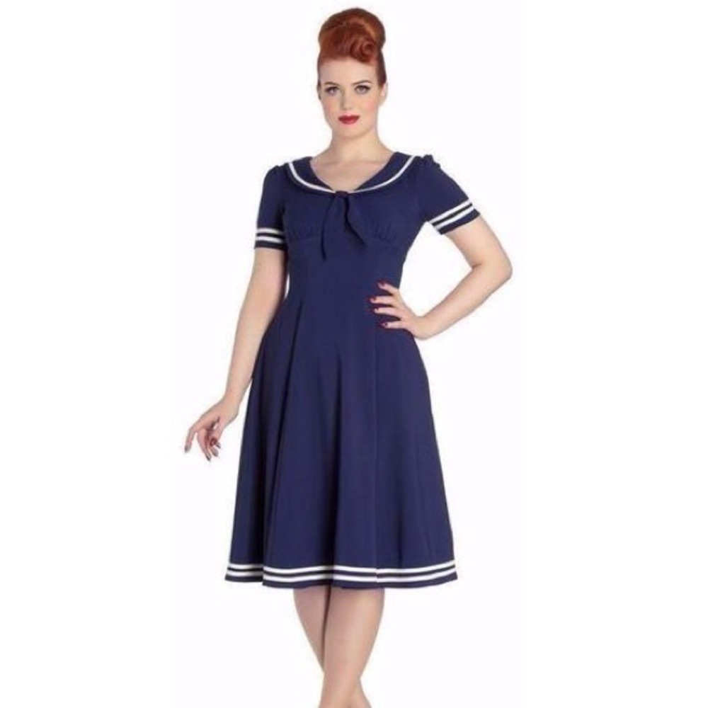 Hell Bunny Vixen sailor swing dress